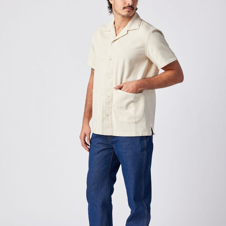 Seager Southpaw Whippersnapper Short Sleeve Shirt - Natural - Sun Diego Boardshop