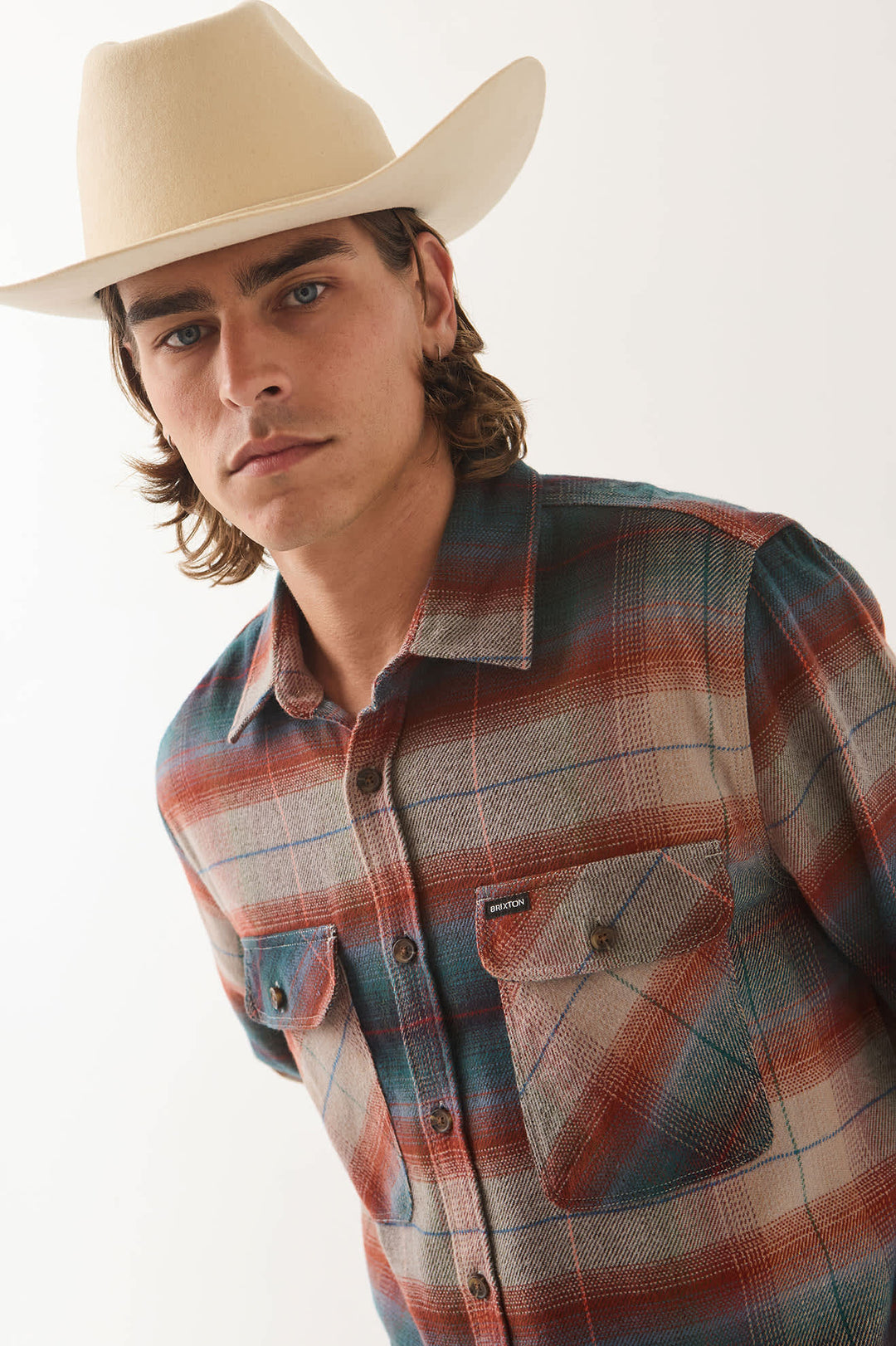 Brixton Men's Bowery Flannel - Multi Shadow - Sun Diego Boardshop