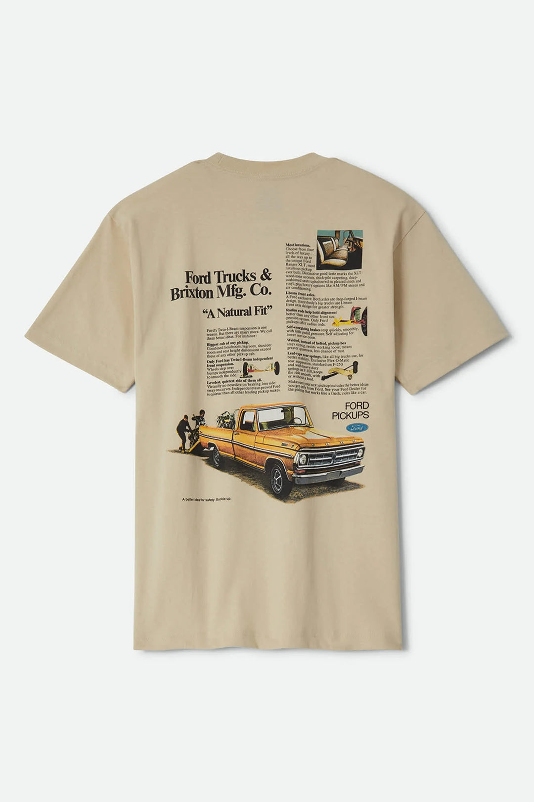 Brixton Men's Ford 71 Pickup T-Shirt - Wimbledon White - Sun Diego Boardshop