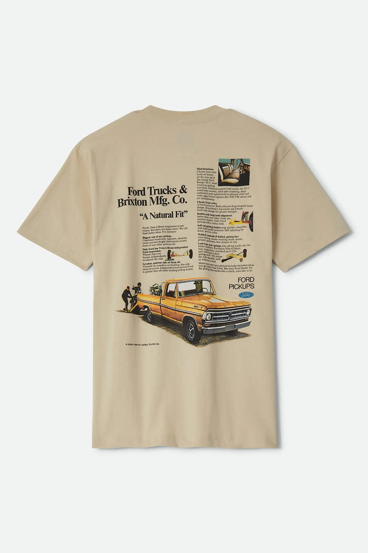 Brixton Men's Ford 71 Pickup T-Shirt - Wimbledon White - Sun Diego Boardshop