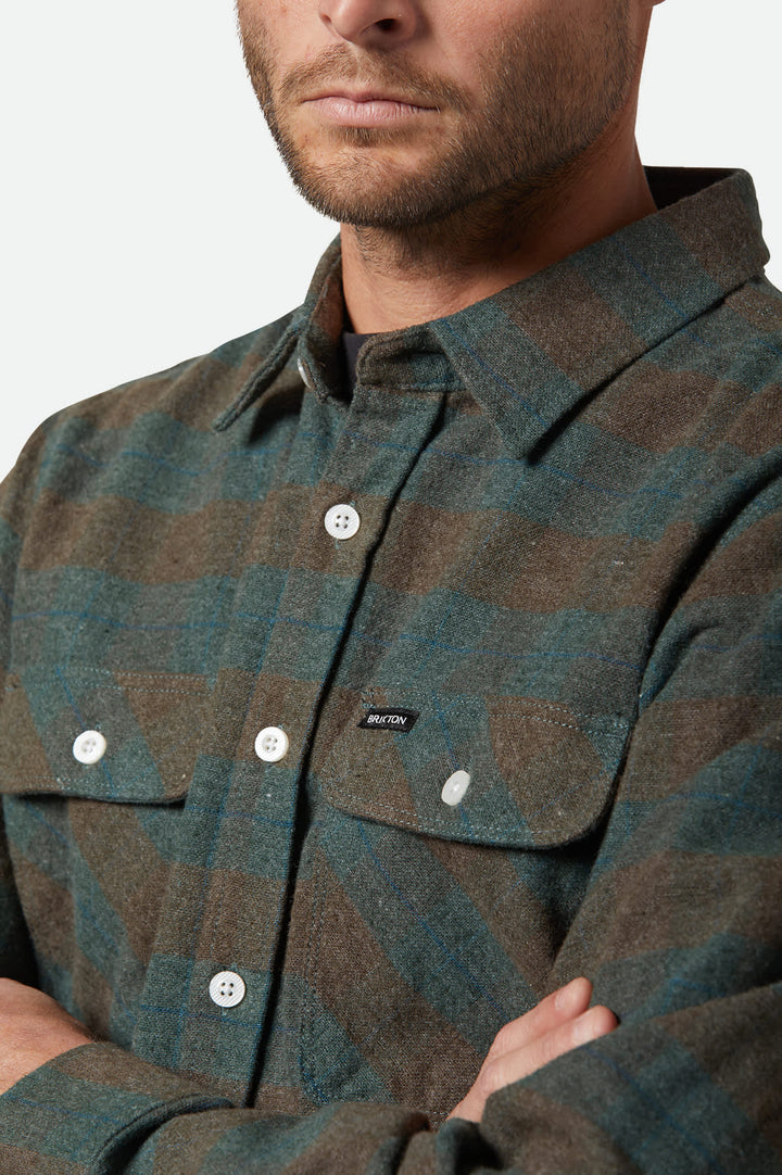 Brixton Men's Bowery Flannel - Ocean - Sun Diego Boardshop