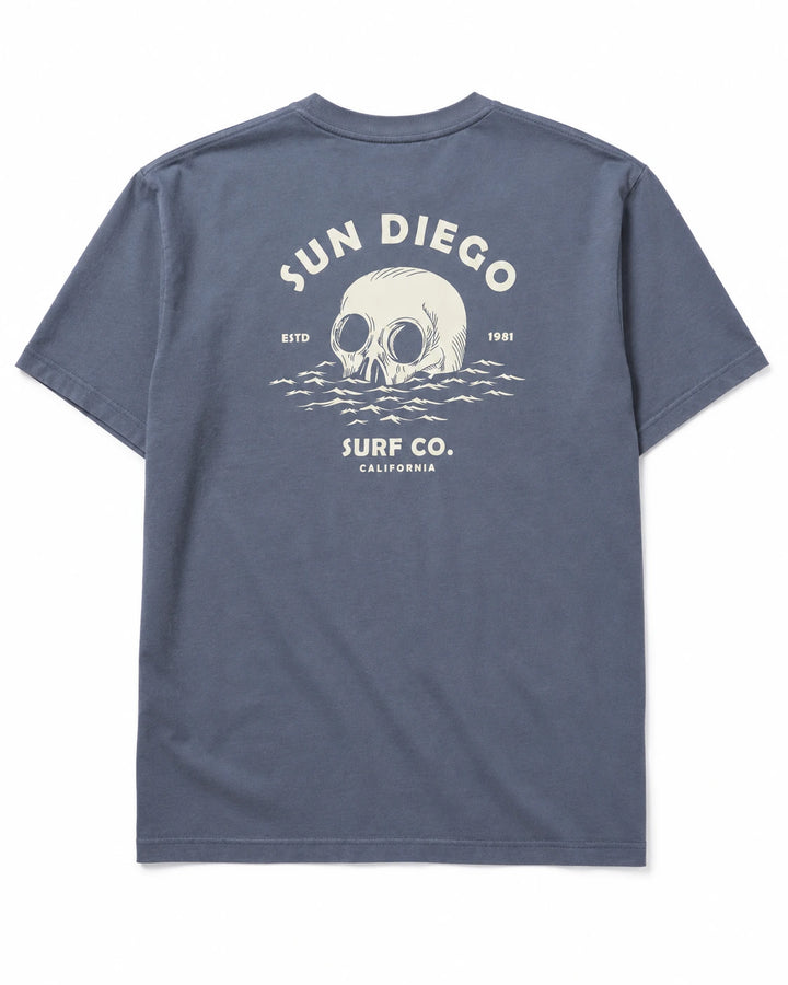 SunDiego Men's Deathwave Oversized Box Tee - Vintage Slate