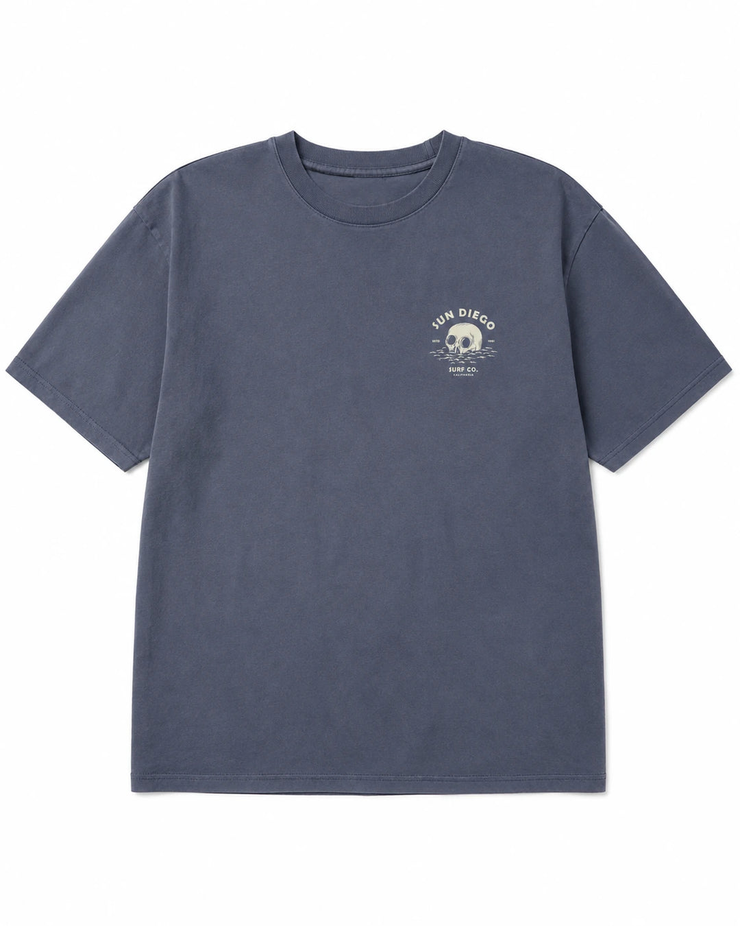 SunDiego Men's Deathwave Oversized Box Tee - Vintage Slate