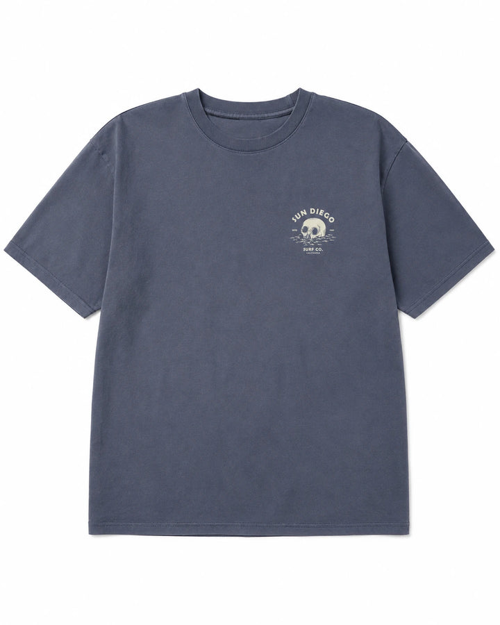 SunDiego Men's Deathwave Oversized Box Tee - Vintage Slate