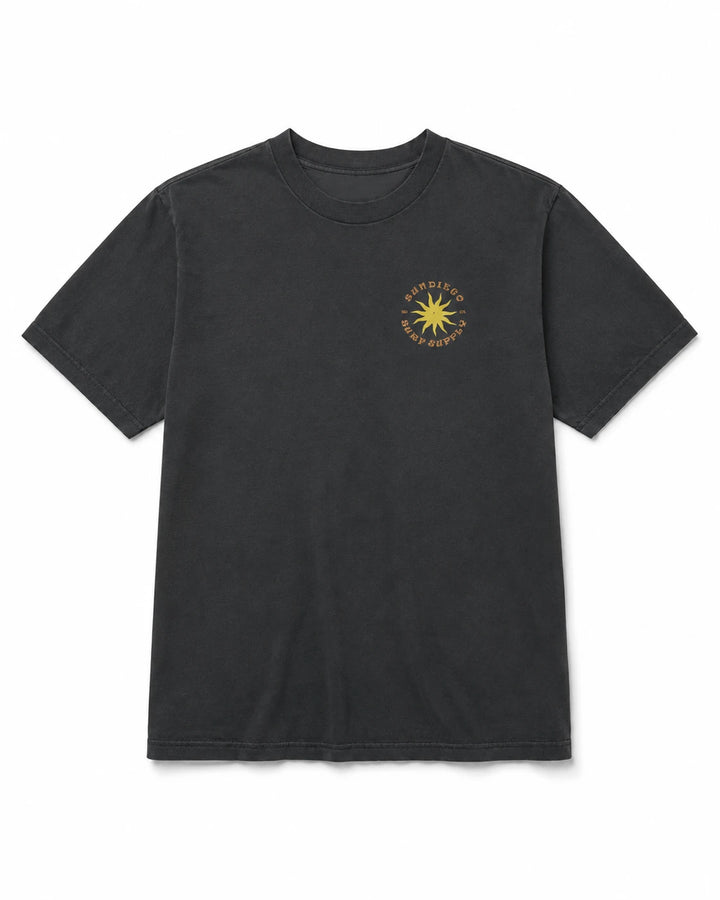 SunDiego Men's San Diego Surf Map Tee - Pigment Black - Sun Diego Boardshop