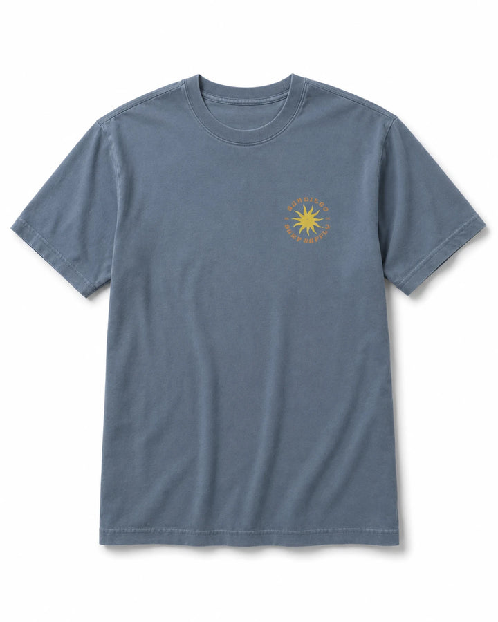 SunDiego Men's San Diego Surf Map Tee - Pigment Slate Blue