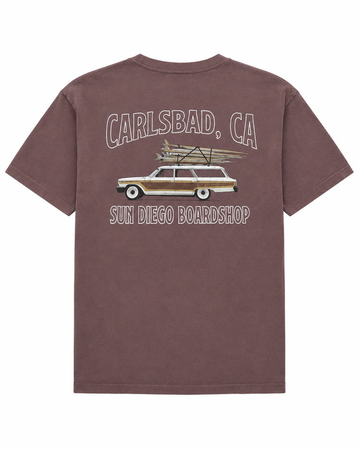 SunDiego Men's Classic Ride Tee - Pigment Clay - Sun Diego Boardshop