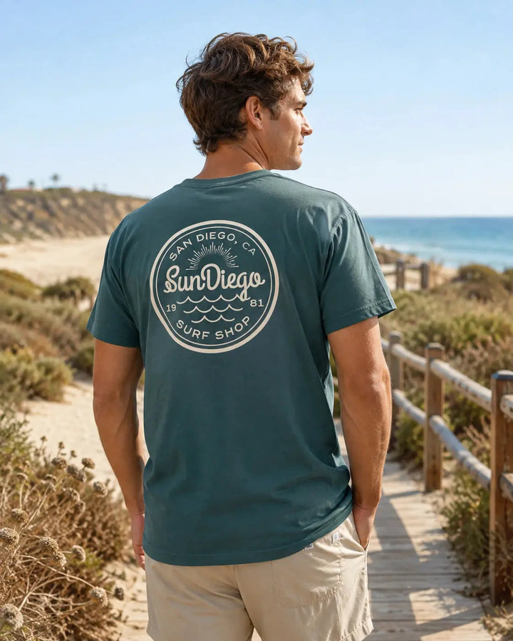 SunDiego Men's Well Rounded Tee - Pigment Alpine Green
