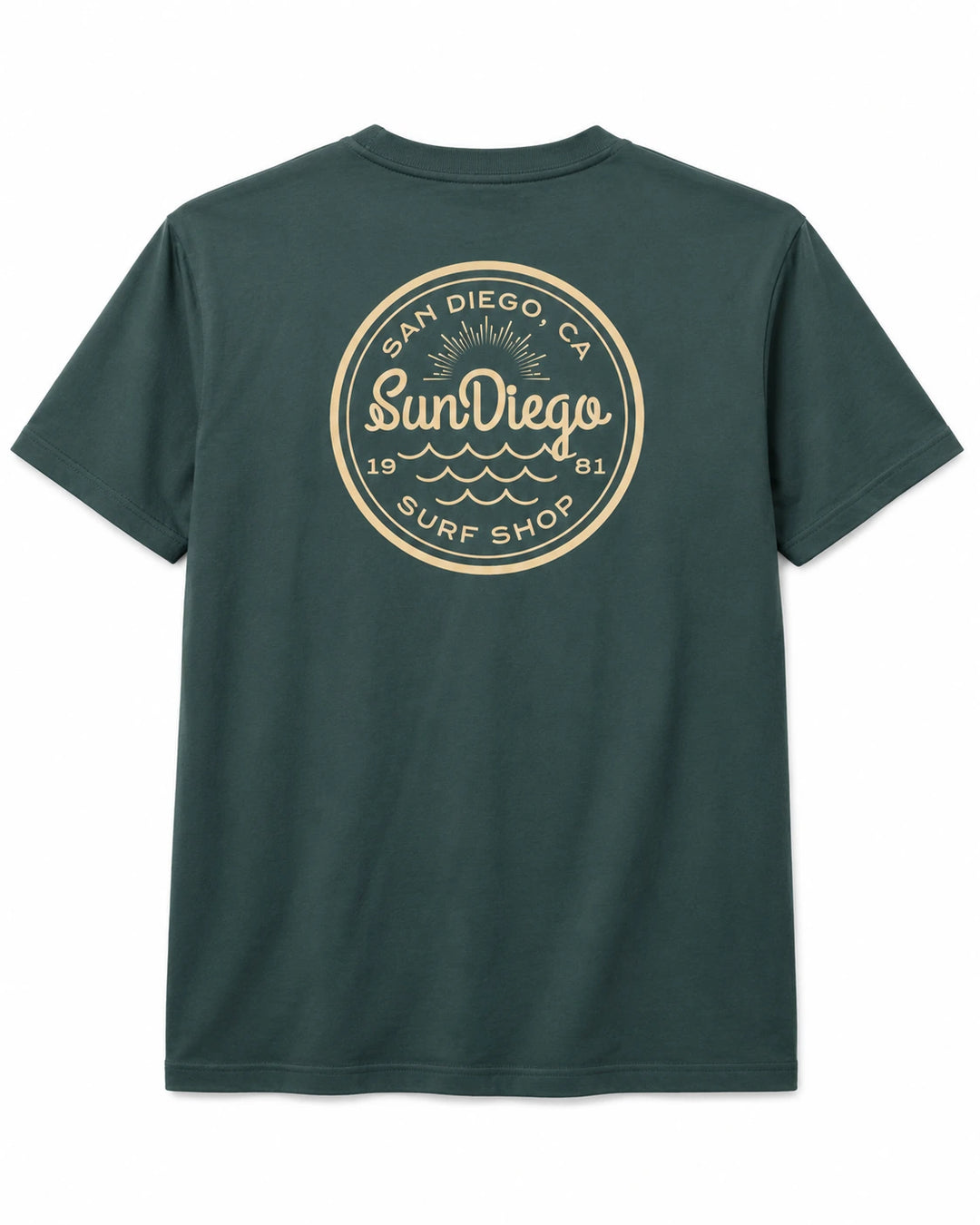 SunDiego Men's Well Rounded Tee - Pigment Alpine Green
