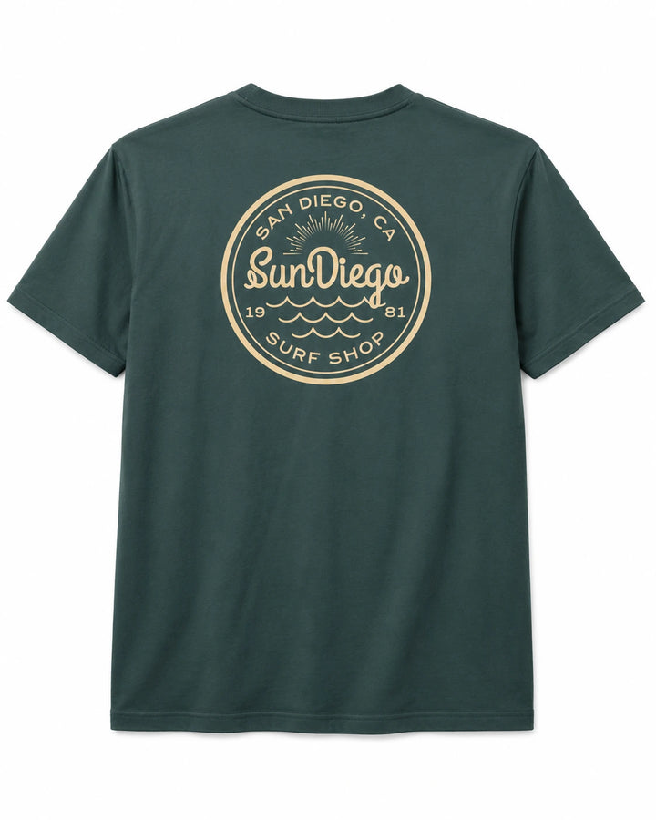 SunDiego Men's Well Rounded Tee - Pigment Alpine Green