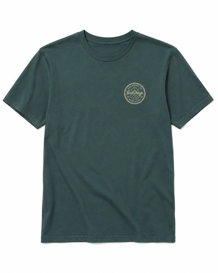 SunDiego Men's Well Rounded Tee - Pigment Alpine Green