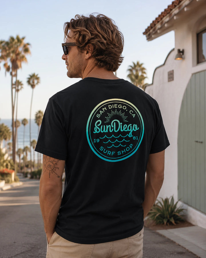 SunDiego Men's Well Rounded Tee - Black - Sun Diego Boardshop