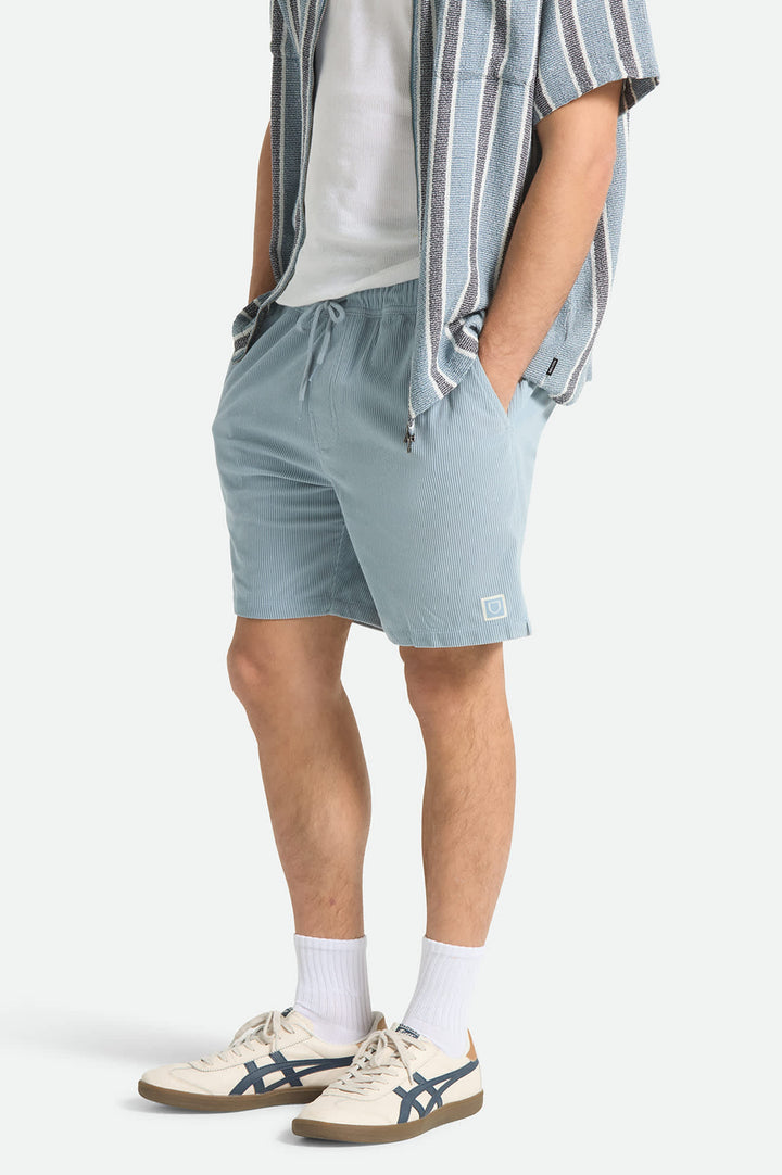 Brixton Men's Everyday Corduroy Short - Dusty Blue - Sun Diego Boardshop