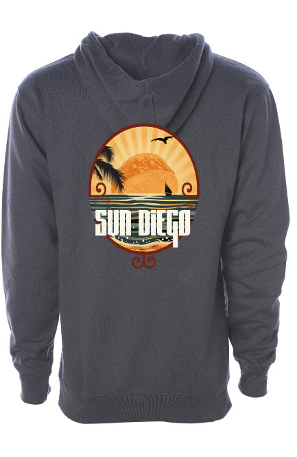 SunDiego Sunset Pullover Hoodie - Charcoal - Sun Diego Boardshop
