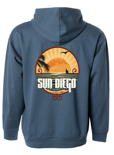 SunDiego Sunset Pullover Hoodie - Navy - Sun Diego Boardshop