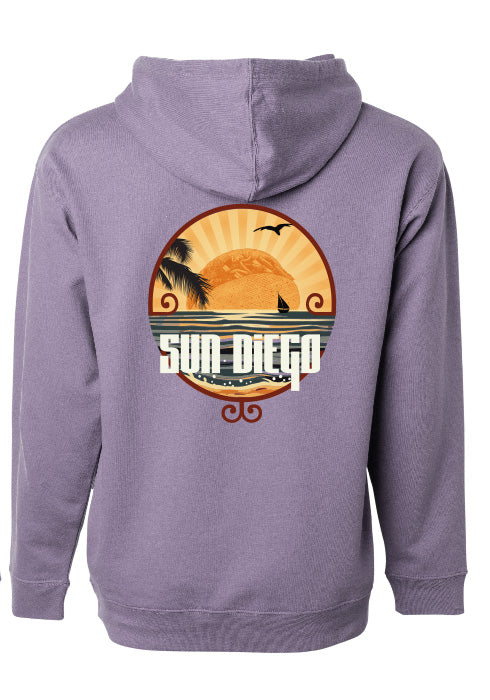 SunDiego Sunset Pullover Hoodie - Plum - Sun Diego Boardshop