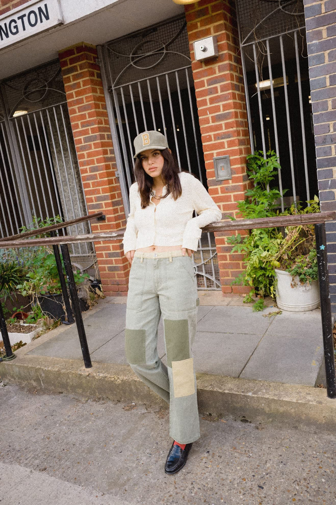 Brixton Women's Essex Patchwork Painter Pant - Vintage Olive Patchwork - Sun Diego Boardshop