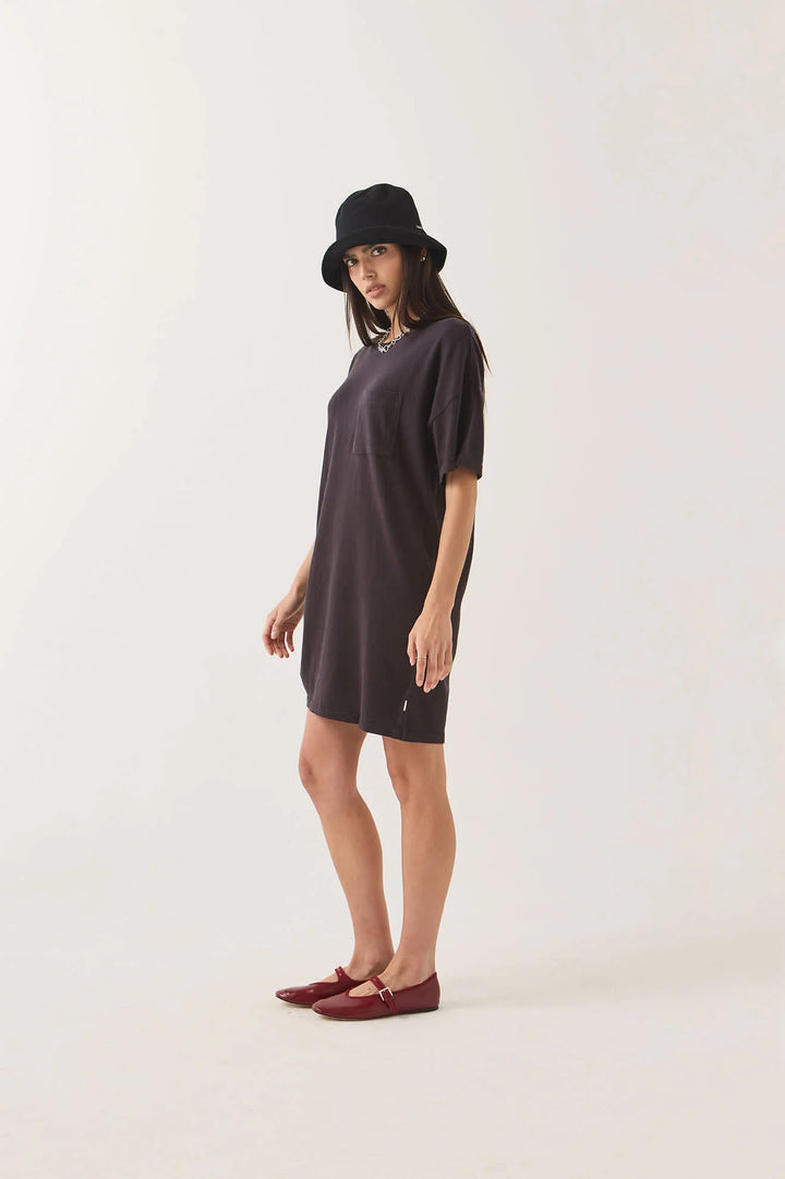 Brixton Women's Carefree Organic Garment Dye T-Shirt Dress - Black - Sun Diego Boardshop