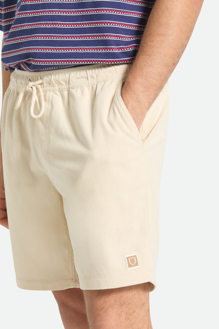 Brixton Men's Everyday Corduroy Short - White Cap - Sun Diego Boardshop
