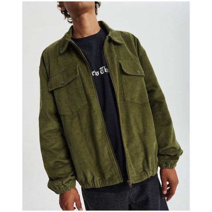 Critical Slide Blackbird Mens Corduroy Jacket - OLIVE - Sun Diego Boardshop