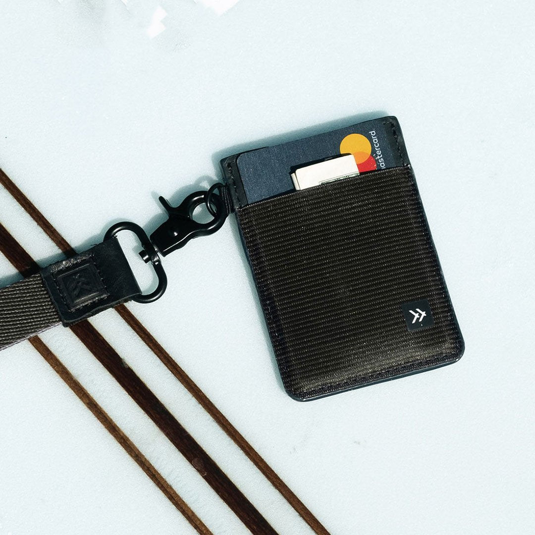 Thread Vertical Leather Wallet - Black - Sun Diego Boardshop