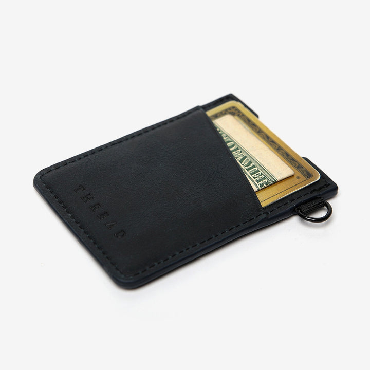 Thread Vertical Leather Wallet - Black - Sun Diego Boardshop
