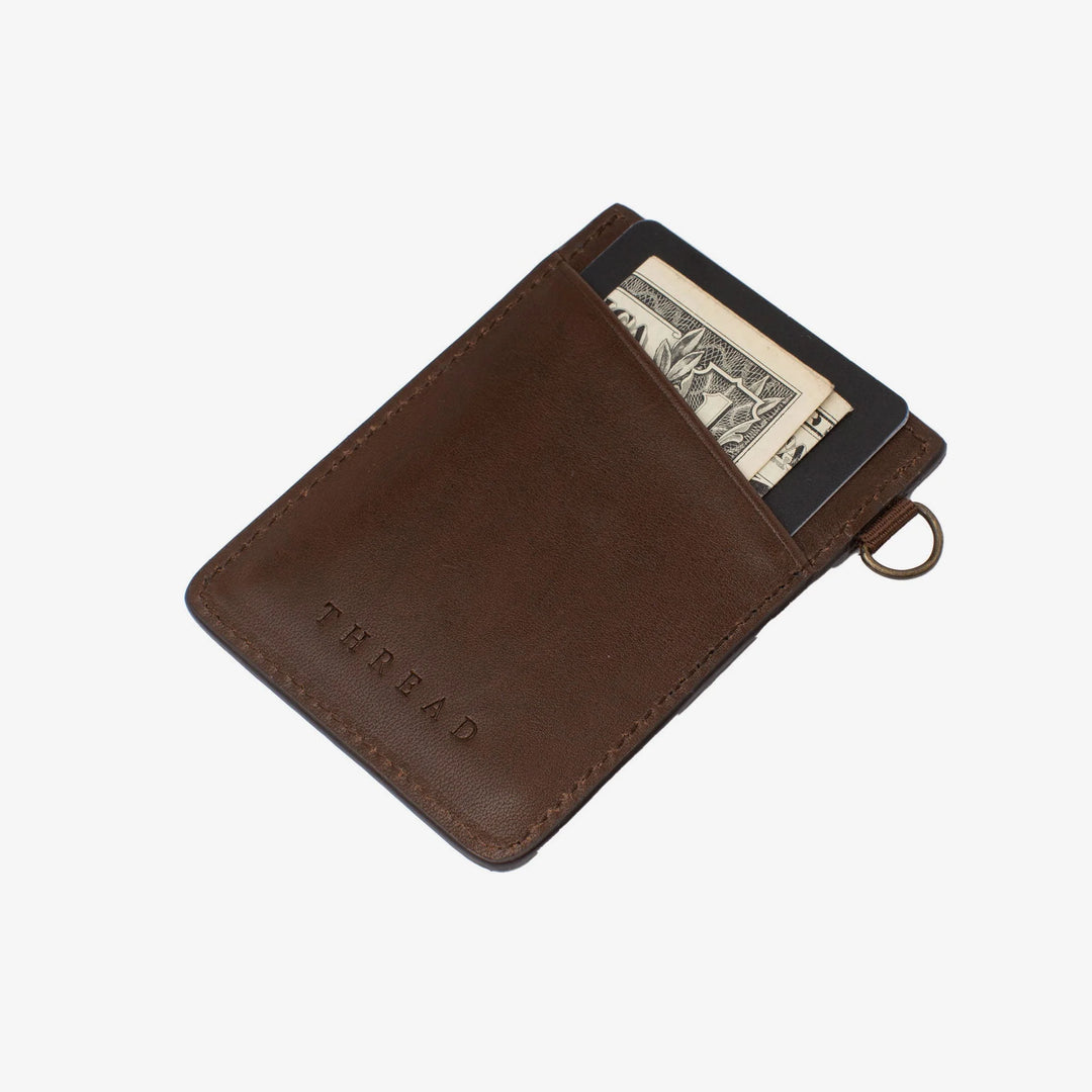 Thread Vertical Leather Wallet - Chocolate - Sun Diego Boardshop