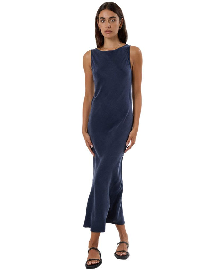 Thrills Indigo Slip Dress - OXFORD BLUE - Sun Diego Boardshop