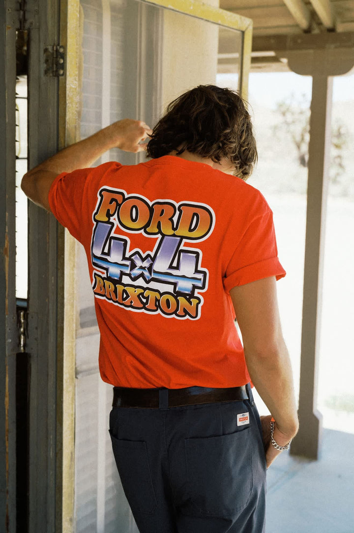 Brixton Men's Ford 4x4 Chrome T-Shirt - Rangoon Red - Sun Diego Boardshop