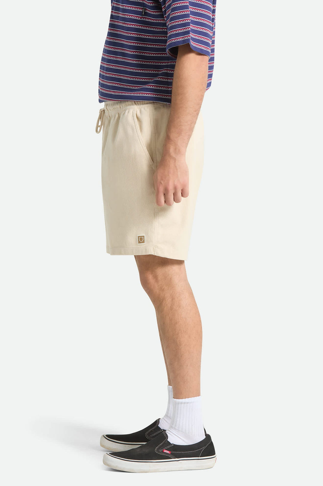 Brixton Men's Everyday Corduroy Short - White Cap - Sun Diego Boardshop