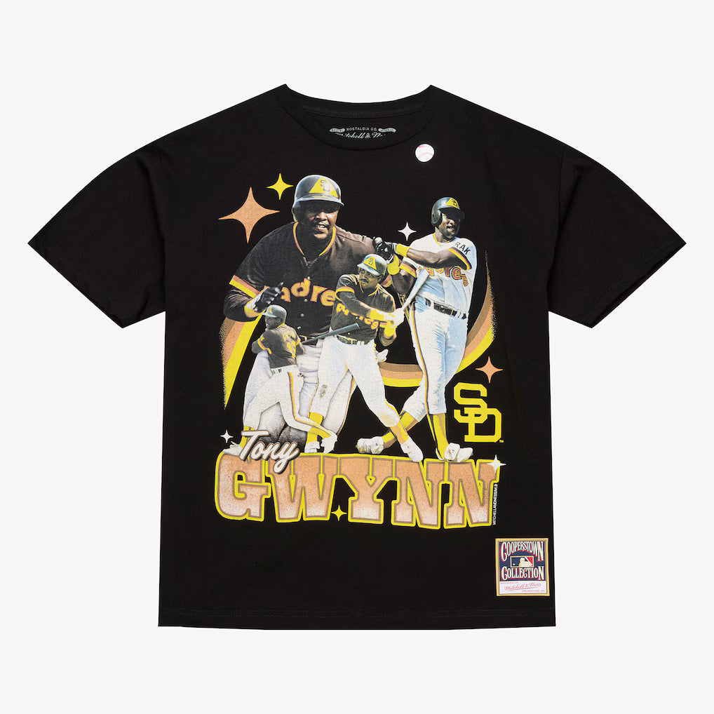 Mitchell & Ness Tony Gwynn San Diego Padres Legendary Collage T-Shirt - Black - Sun Diego Boardshop