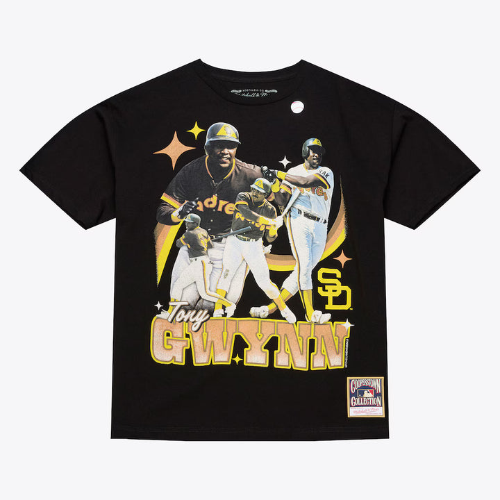 Mitchell & Ness Tony Gwynn San Diego Padres Legendary Collage T-Shirt - Black - Sun Diego Boardshop