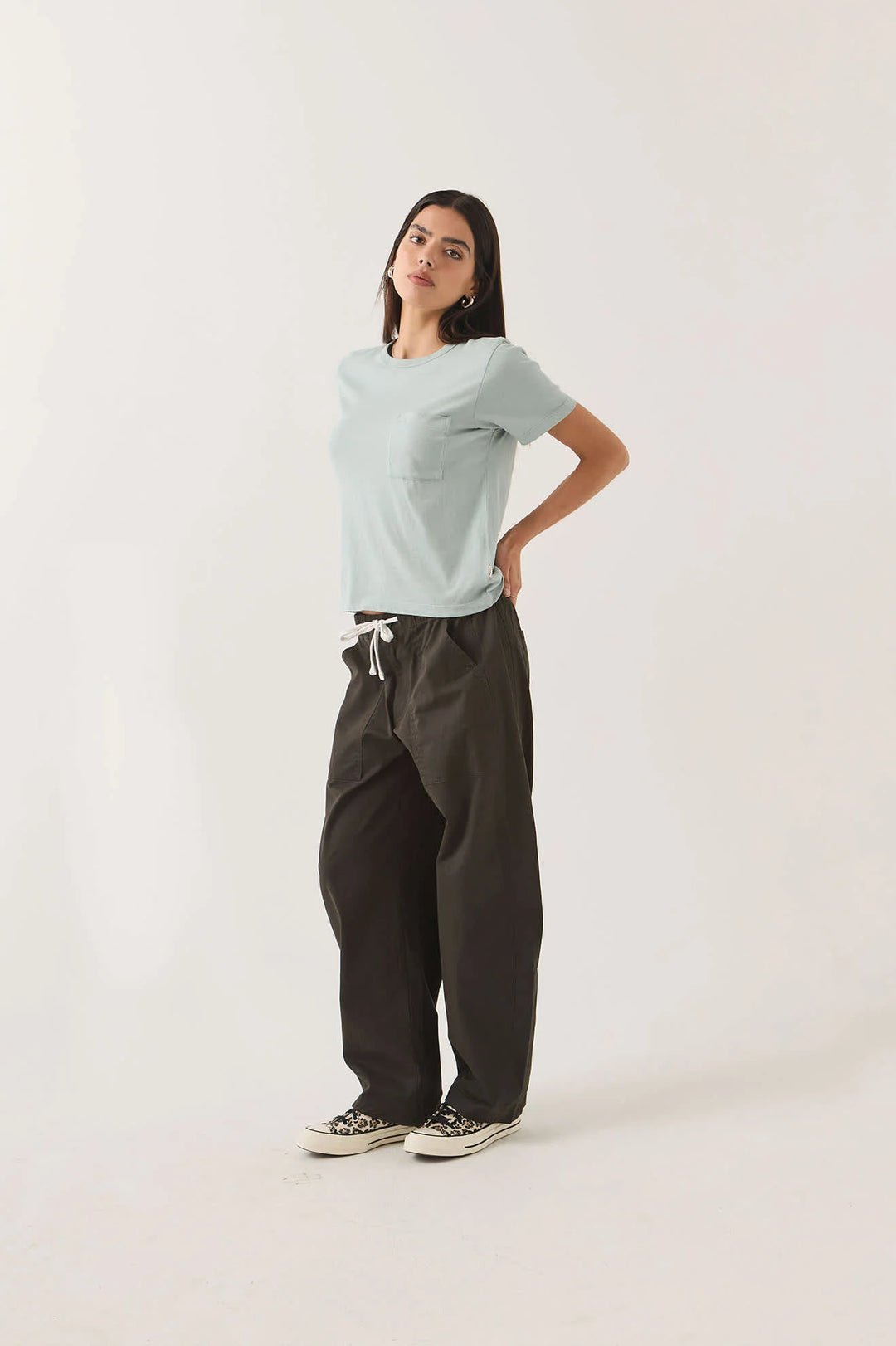 Brixton Women's Carefree Organic Garment Dye Perfect T-Shirt - Sea Grass - Sun Diego Boardshop