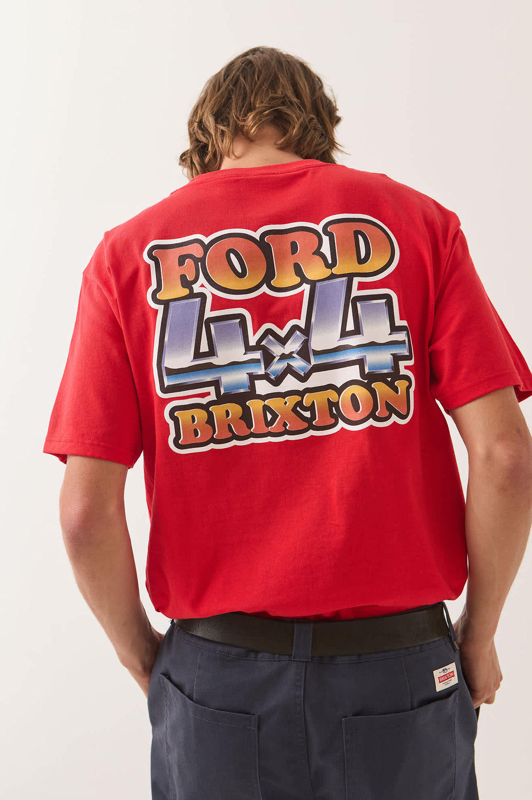 Brixton Men's Ford 4x4 Chrome T-Shirt - Rangoon Red - Sun Diego Boardshop