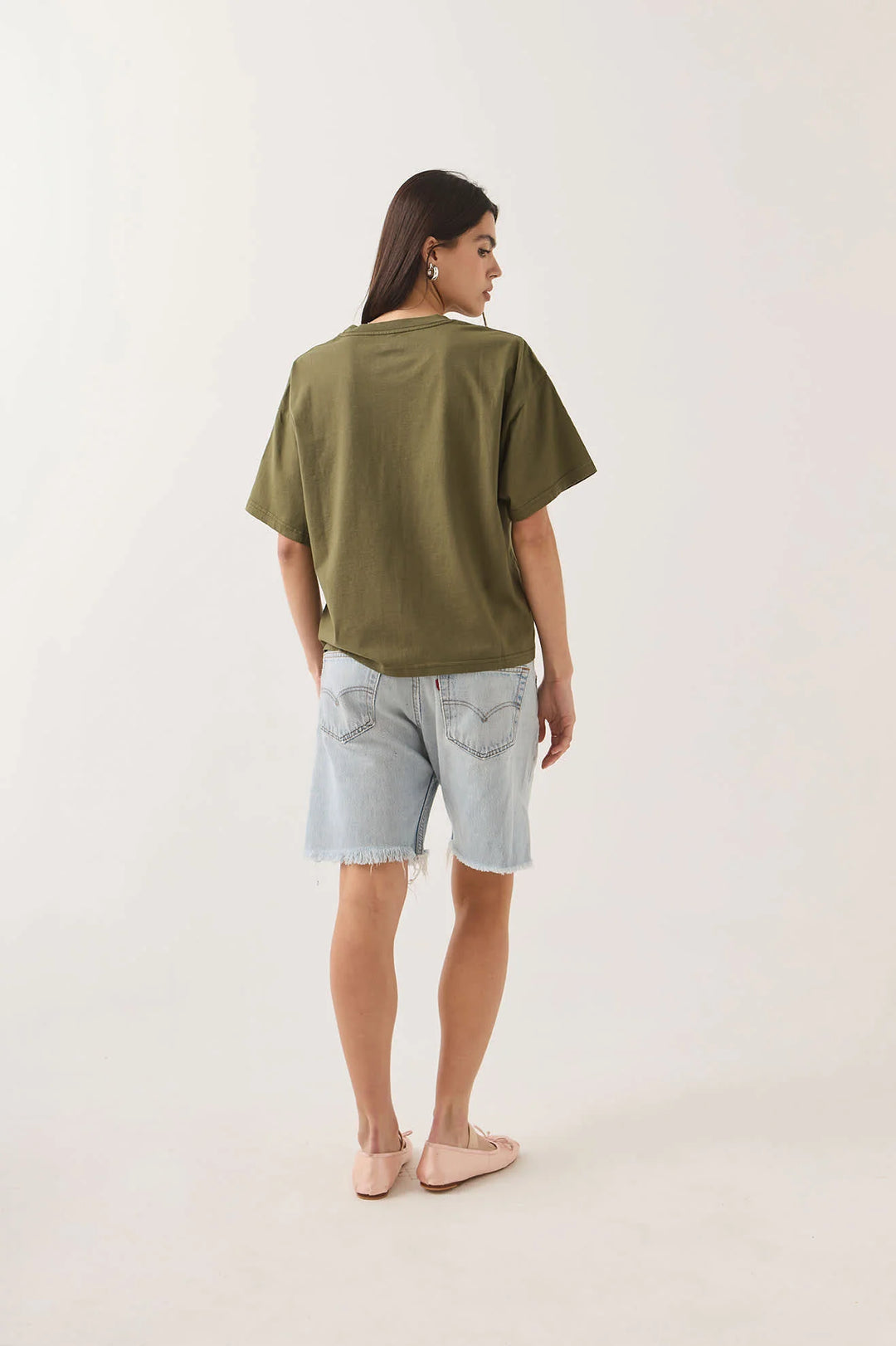 Brixton Women's Your Destination Awaits Boxy Crop Top - Dark Olive - Sun Diego Boardshop
