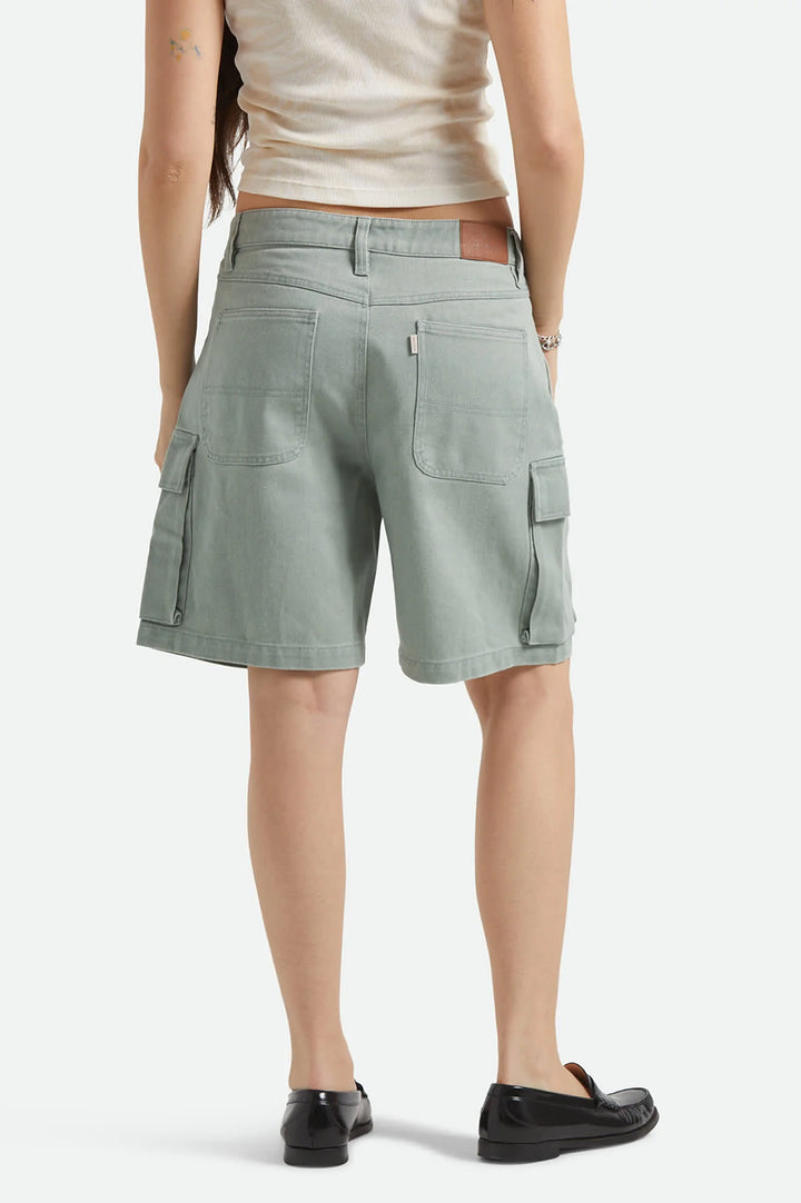 Brixton The Alba Baggy Carpenter Short - Washed Sage Green - Sun Diego Boardshop
