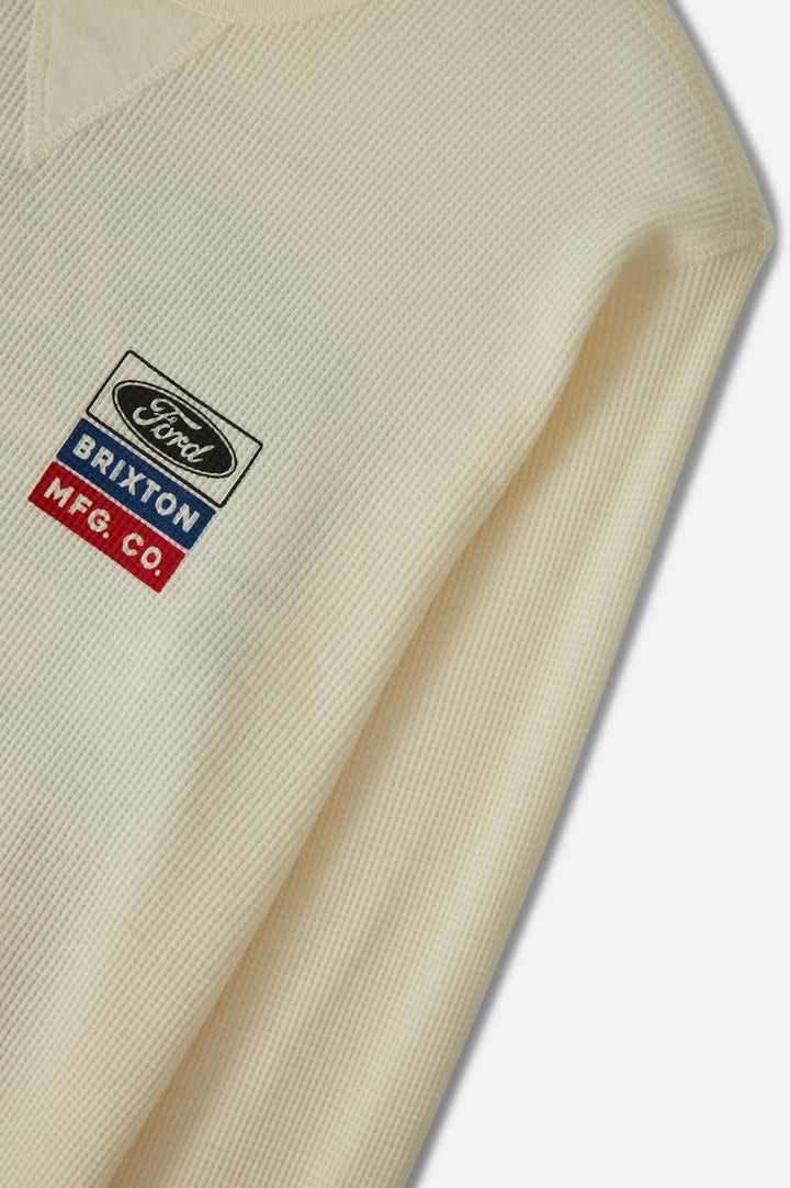 Brixton Men's Ford Service Dept Waffle T-Shirt - Wimbledon White - Sun Diego Boardshop