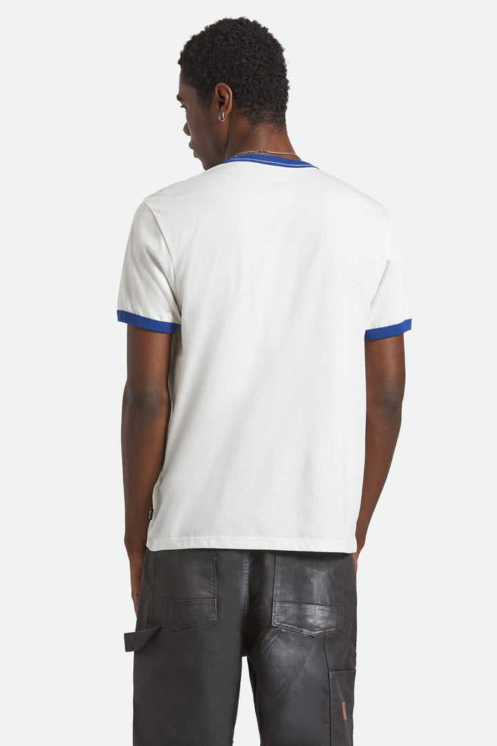 Brixton Ford King Of The Mountains Ringer T-Shirt - Wimbledon White