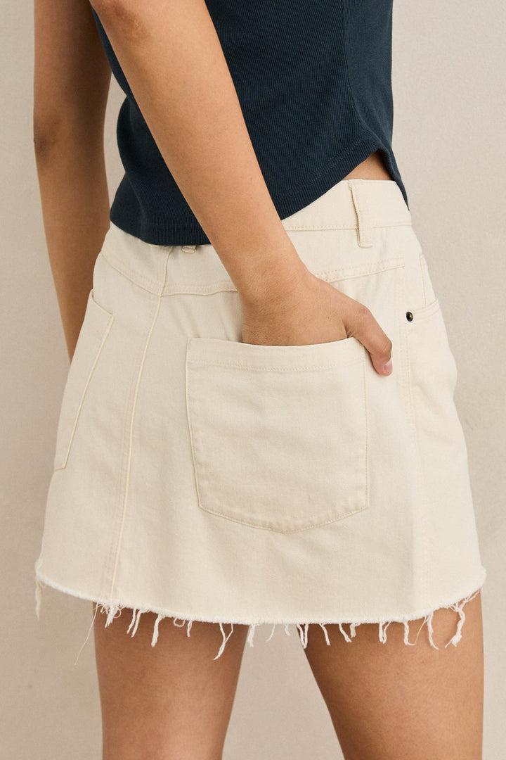 Rhythm Prairie Mini Skirt - Natural