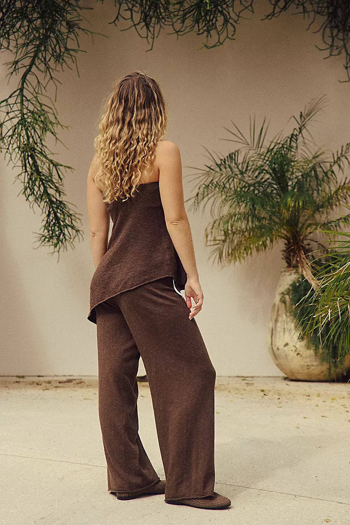 Free People Krista Cotton Linen Sweater Set - Carafe - Sun Diego Boardshop