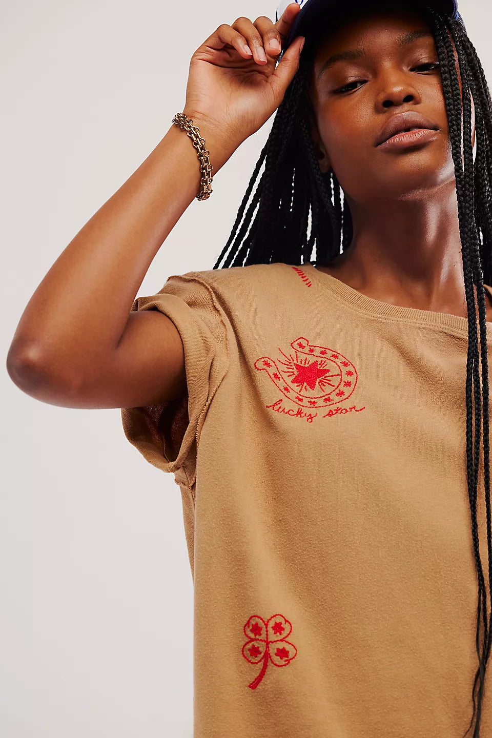 Free People We The Free Horsin' Around Tee - BROWN COMBO HORSESHOE - Sun Diego Boardshop