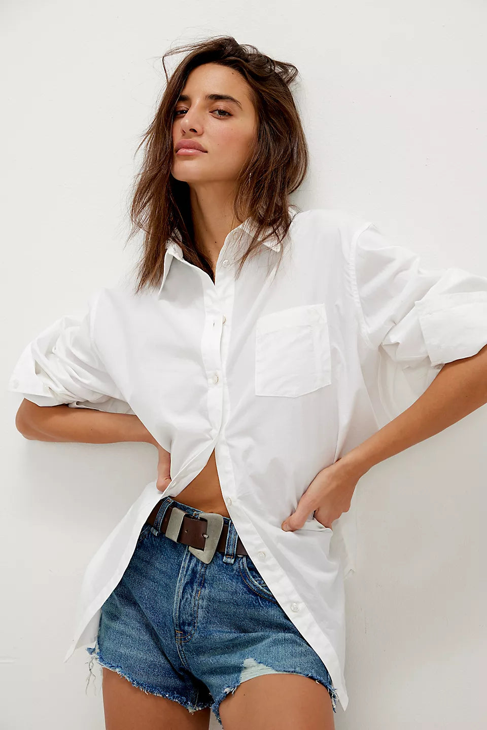 Free People Sabine Articulated Shirt - Parchment - Sun Diego Boardshop