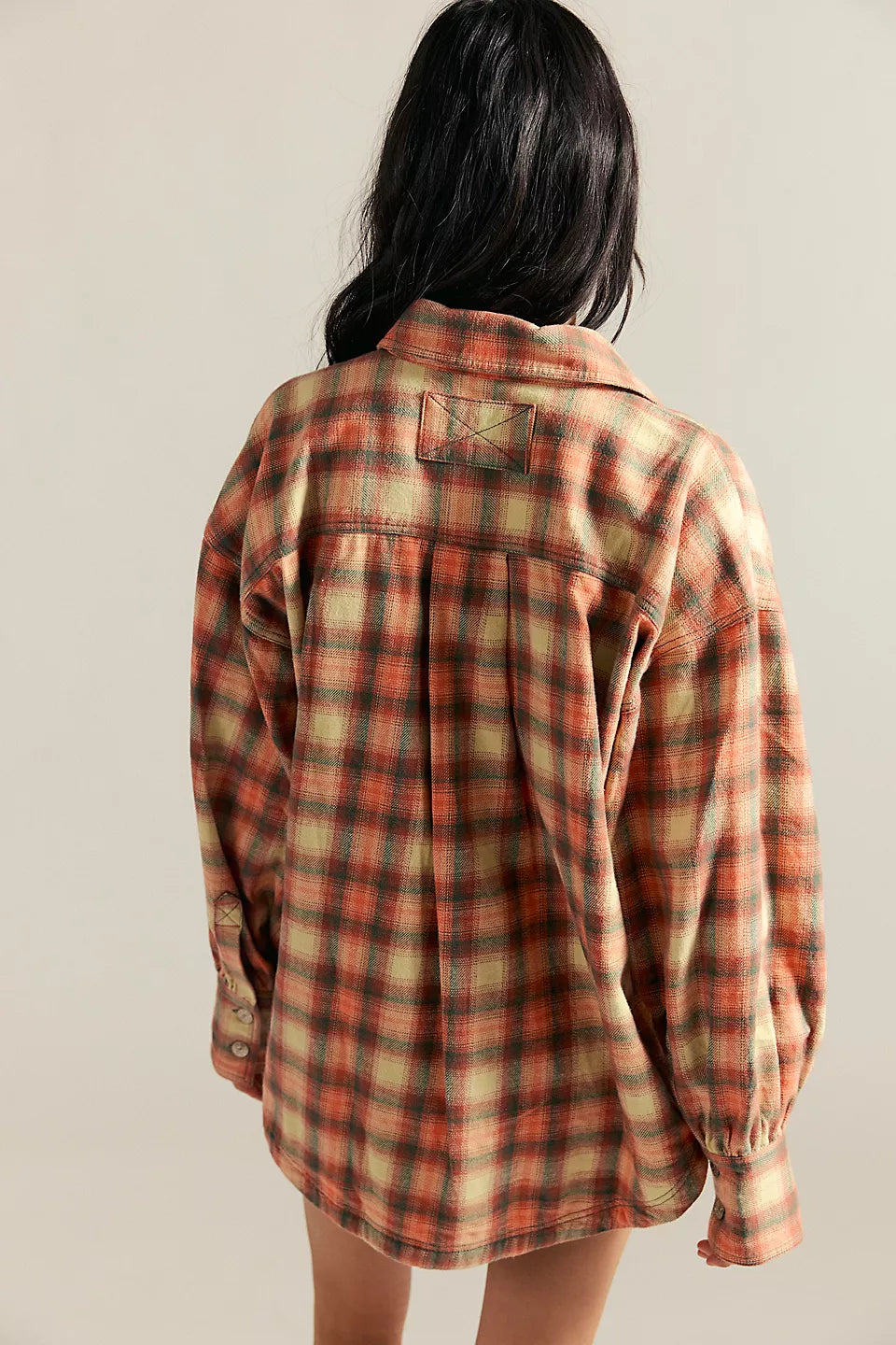 Free People We The Free Ashley Plaid Shirt - Sand Combo - Gia Pla - Sun Diego Boardshop
