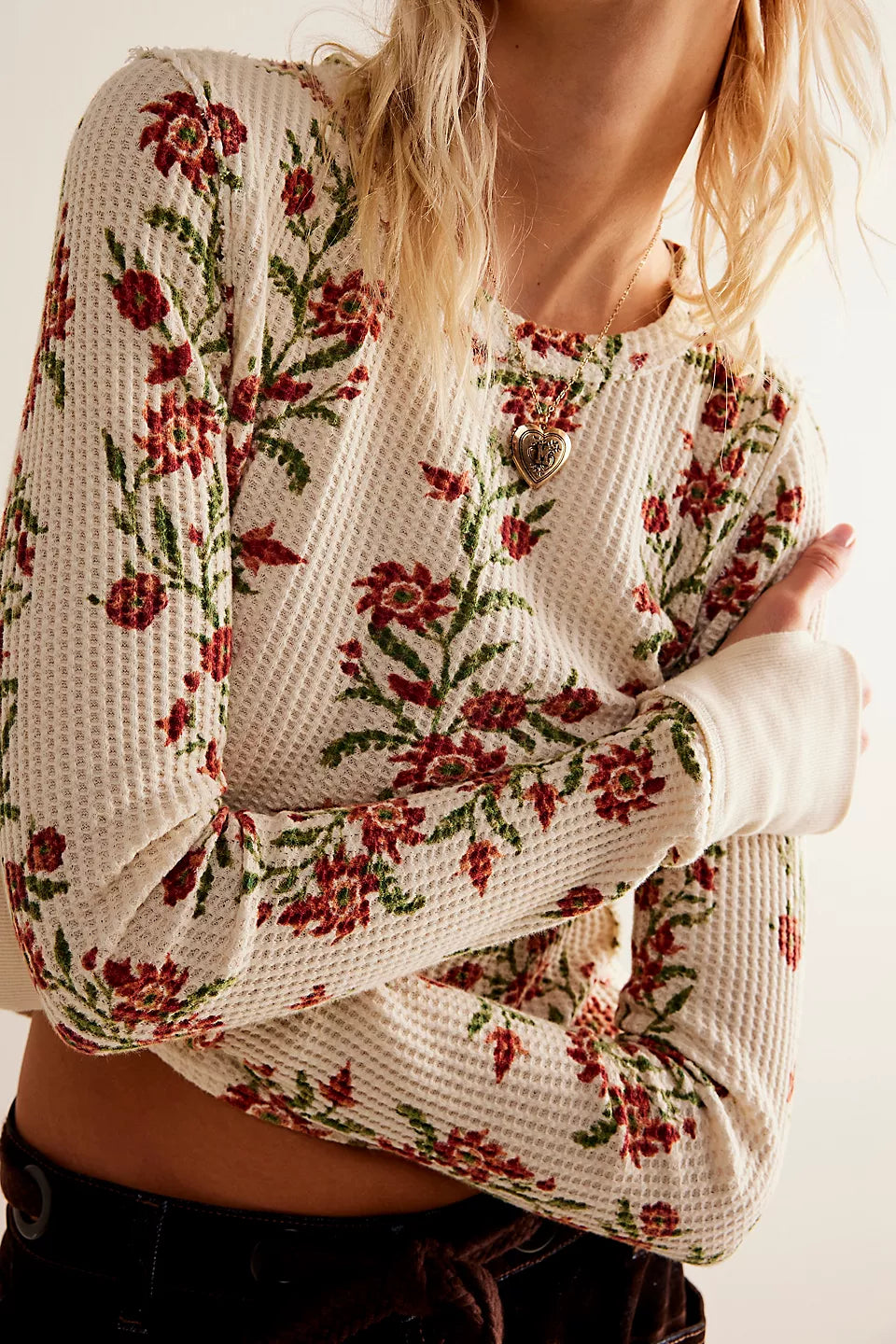 Free People We The Free Pretty Little Thermal - Sand Combo Folk Vine - Sun Diego Boardshop