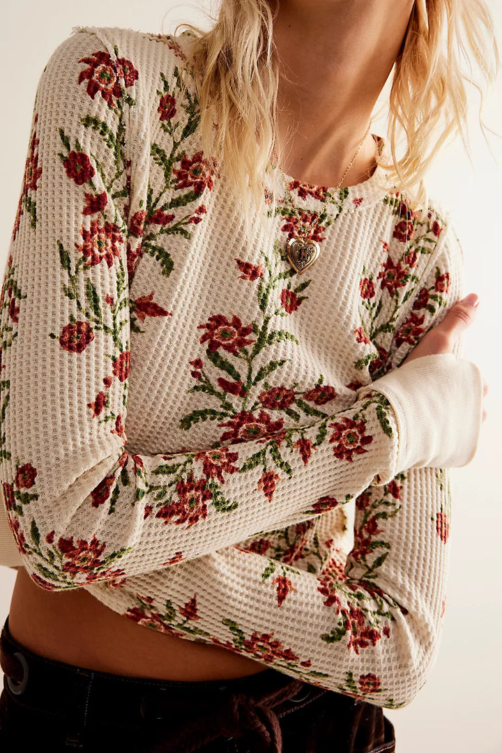 Free People We The Free Pretty Little Thermal - Sand Combo Folk Vine - Sun Diego Boardshop