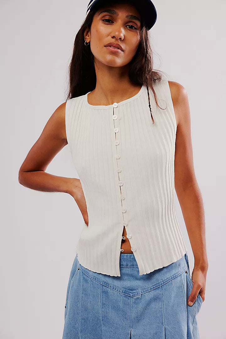 Free People Tilly Vest - Ivory - Sun Diego Boardshop