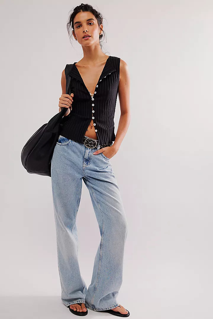 Free People Tilly Vest - Black - Sun Diego Boardshop