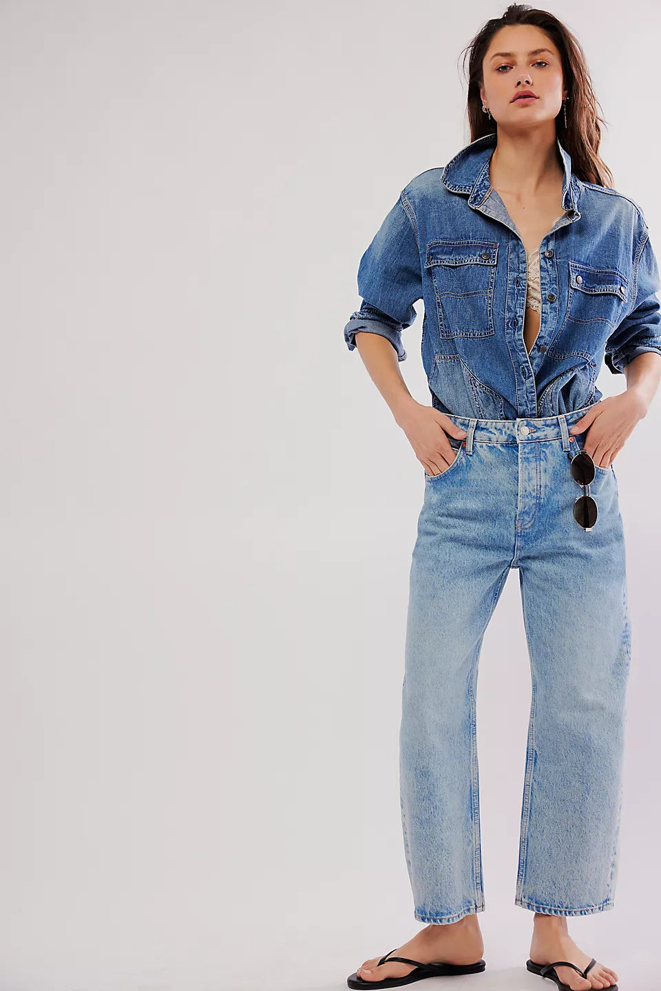 Free People We The Free Deep Trance Dropped Boyfriend Jeans - Sweet Dreams - Sun Diego Boardshop