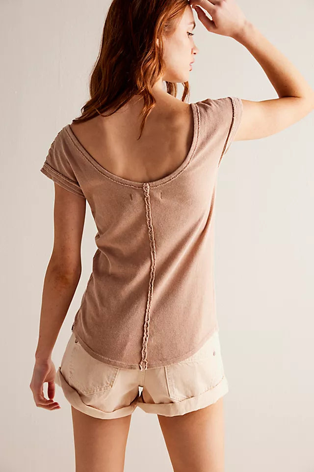 Free People We The Free Bout Time Tee - Misty Mink - Sun Diego Boardshop