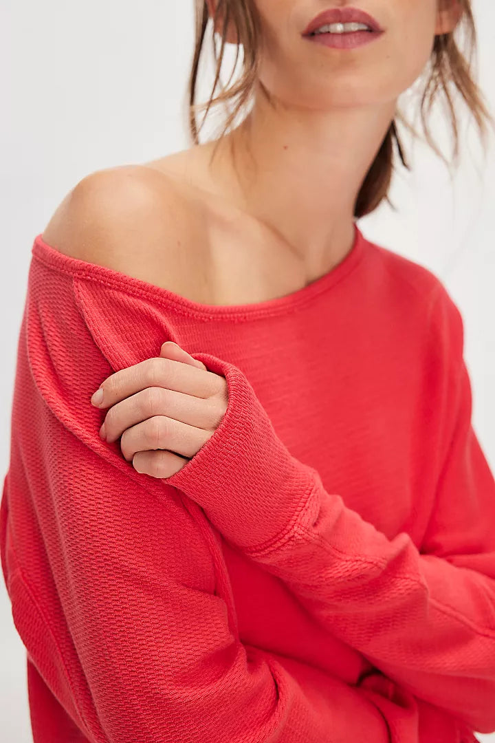 Free People We The Free Jess Long Sleeve - Salsa